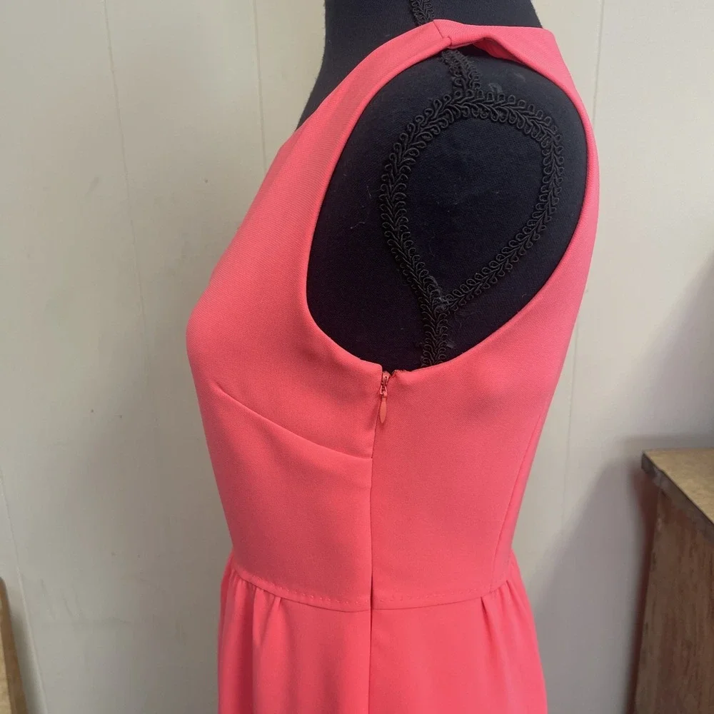 J. CREW Camille Women's Coral Pink‎ Sleeveless Sheath Dress Sexy Cute Spring